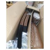 Glitzhome Set of 2 Upholstered PU Dining Chair with Studded Decor- , UPC: 2000600006