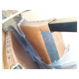 Glitzhome Set of 2 Upholstered PU Dining Chair with Studded Decor- , UPC: 2000600006