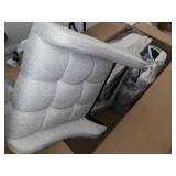 HOMCOM Modern Counter Height Bar Stools Set of 2 Tufted Upholstered Bar Chairs , Beige, ITEM#: 835-485CW