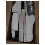 HOMCOM Modern Counter Height Bar Stools Set of 2 Tufted Upholstered Bar Chairs , Beige, ITEM#: 835-485CW