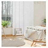 GoDear Design Natural Woven Adjustable Sliding Panel, Pleated Fabric, 45.8"- 86" W x 96" L- Retail:$161.49 ONLY ONE PANEL