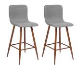 Furniture R Mid-Century Modern Upholstered Bar Stool (Set of 2)- Retail:$559.99. 2186