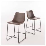 Cedric 24-inch Faux Leather Counter Stool by Christopher Knight Home (Set of 2) - Retail:$183.00. 58938.00