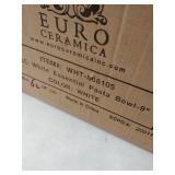 Euro Ceramica White Essential 16Piece 9" Pasta Bowl Set