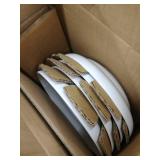 Euro Ceramica White Essential 16Piece 9" Pasta Bowl Set