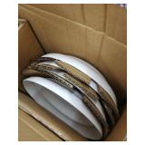 Euro Ceramica White Essential 16Piece 9" Pasta Bowl Set