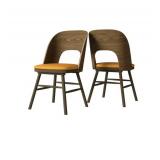 Carson Carrington Breuer Mid-Century Modern Armless Side Chair (Set of 2)- Retail:$289.99 Mustard Yellow DC2-LIN20-489