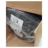 Armen Living Edy 26" Black Faux Leather Swivel Barstool LCEDBABLVB26