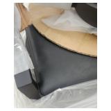 Armen Living Edy 26" Black Faux Leather Swivel Barstool LCEDBABLVB26