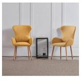 Corvus Lomax 2-piece Upholstered Dining Side Chairs - Yellow BS1080-NALY
