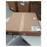 Modern 27 x 24 Inch Wood and Iron Square Wall Clock by Studio 350- Retail:$109.49