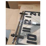 Modern 27 x 24 Inch Wood and Iron Square Wall Clock by Studio 350- Retail:$109.49