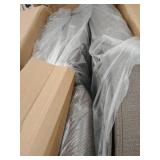 Chloe Wood /Grey Armchair- Retail:$142.99 EEI-1045-GRY-Y