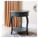 Abbyson Clarence Round Accent Table- Retail:$214.49 MD-M90028V-TUR