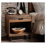 Carbon Loft Haberman Light Brown Multi Nightstand- Retail:$214.49 II136-0067