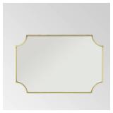 Gold- Verne Gold Finish Glam Wall Mirror by Christopher Knight Home - N/A- Retail:$179.49. 36" x 24"