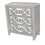 Silver Orchid Fonda Glam Slam 3-Drawer Mirror Chest - Retail:$258.00. 0001168