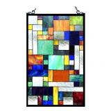Chloe Tiffany Style Art Deco Design Window Panel/Suncatcher- Retail:$193.49 32" x 20"