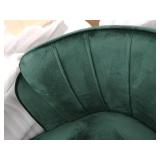 Ceets Chic Mid-Century Modern Vintage Style Velvet & Wood Zephyr Dining Chair- Retail:$279.99 Green M2102