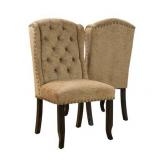 Furniture of America Tays Rustic Linen Fabric Dining Chairs (Set of 2) - Retail:$403.00. CM3324BK-GL-SC-2PK
