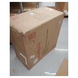 Rustic Distressed White Storage Cabinet- Retail:$339.49 WHIF754 DAMAGED