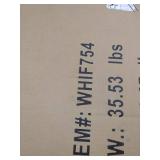 Rustic Distressed White Storage Cabinet- Retail:$339.49 WHIF754 DAMAGED