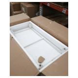 Rustic Distressed White Storage Cabinet- Retail:$339.49 WHIF754 DAMAGED