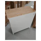 Rustic Distressed White Storage Cabinet- Retail:$339.49 WHIF754 DAMAGED