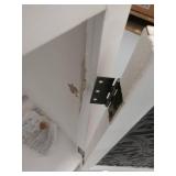 Rustic Distressed White Storage Cabinet- Retail:$339.49 WHIF754 DAMAGED