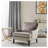 Martha Stewart Anna Light Grey Arm Accent Chair- Retail:$429.99 MT100-0053