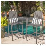 Malibu Outdoor Wood Acacia Barstool (Set of 2) by Christopher Knight Home - Retail:$326.49. 61680.00DGRY DAMAGED