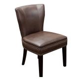 Jackie Contemporary Bonded Leather Dining Chair with Nailhead Accents by Christopher Knight Home(ONLY ONE CHAIR)- Retail:$141.49. 54151.00