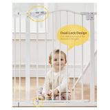InnoTruth Wide Baby Gate for Dogs, Auto Close Pet Gate 29â to 39.6â Width with 30â Height, Tall Safety Coverage for Stairs, Hallways, Bedrooms, Wall Pressure Mount, White