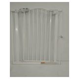 InnoTruth Wide Baby Gate for Dogs, Auto Close Pet Gate 29â to 39.6â Width with 30â Height, Tall Safety Coverage for Stairs, Hallways, Bedrooms, Wall Pressure Mount, White