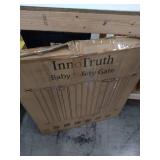 InnoTruth Wide Baby Gate for Dogs, Auto Close Pet Gate 29â to 39.6â Width with 30â Height, Tall Safety Coverage for Stairs, Hallways, Bedrooms, Wall Pressure Mount, White