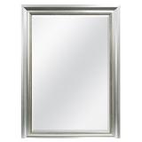MCS 24x36 Inch Beaded Rectangular Wall Mirror, 30.25x42.25 Inch Overall Size, Silver (20454)