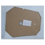 MCS 24x36 Inch Beaded Rectangular Wall Mirror, 30.25x42.25 Inch Overall Size, Silver (20454)