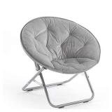 Urban Shop Micromink Saucer Chair, Grey