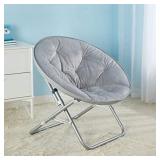 Urban Shop Micromink Saucer Chair, Grey