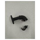 Sun Zero SN47080 Bronn Wrap Around Window Double Curtain Rod, 66-120", Matte Black