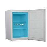 Galanz GLF31UWED Upright Freezer Single Door Fridge with Mechanical Temperature Control, 3.1 Cu.Ft White