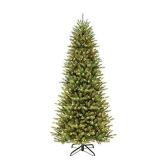 Puleo International 10 Foot Pre-Lit Slim Fraser Fir Artificial Christmas Tree with 900 UL Listed Clear Lights, Green