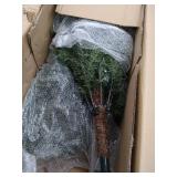 Puleo International 10 Foot Pre-Lit Slim Fraser Fir Artificial Christmas Tree with 900 UL Listed Clear Lights, Green