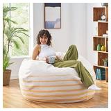 Christopher Knight Home Hudgeons Bean Bag, 5 Foot, Natural + Yellow