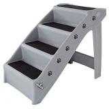 PETMAKER Folding Plastic Pet Stairs Collection - Durable Indoor/Outdoor 4 Step Design With Built-in Safety Features, Home or Travel, for Dogs and Cats ï¿¼ ï¿¼ ï¿¼ ï¿¼ ï¿¼ ï¿¼ ï¿¼