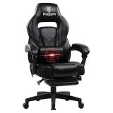 HEALGEN Gaming Chair Ergonomic Computer Gaming Chair with Massage Lumbar Support Racing Style Gamer Chair with Footrest and High Back Seat Height Adjustable Swivel Video Game Chair