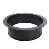 Pleasant Hearth Round Black Solid Steel Outdoor Fire Ring