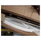 BAOYOUNI Bathroom Shower Corner Caddy Bath Tub Storage Rack Shelves Organizer Tension Pole with 3-Tier Adjustable Tray & Towel Bar - Ivory