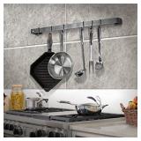 Enclume Premier 36-Inch Utensil Bar Wall Pot Rack, Hammered Steel