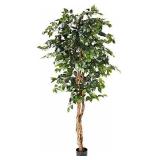 Nearly Natural 6ft. Ficus Artificial Trees, 72in, Green